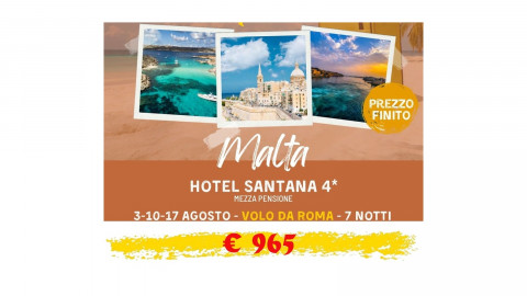 2024 malta hotel santana 4* 3/10/17 agosto IN29